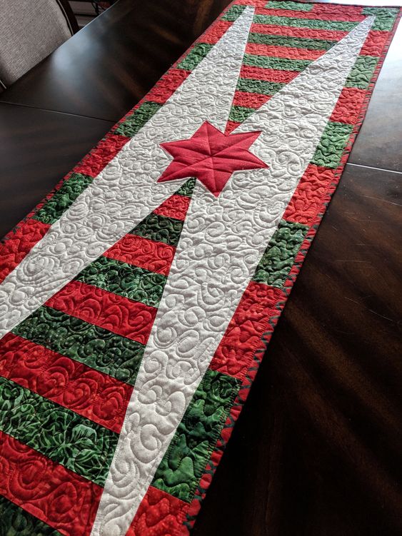 Christmas Tree CLA140324045 Quilted Table Runner