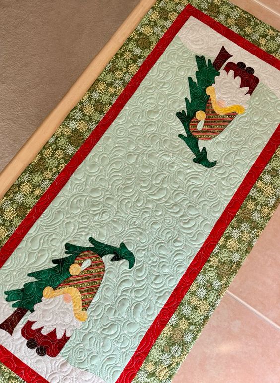 Christmas Gnome CLA28122311 Quilted Table Runner