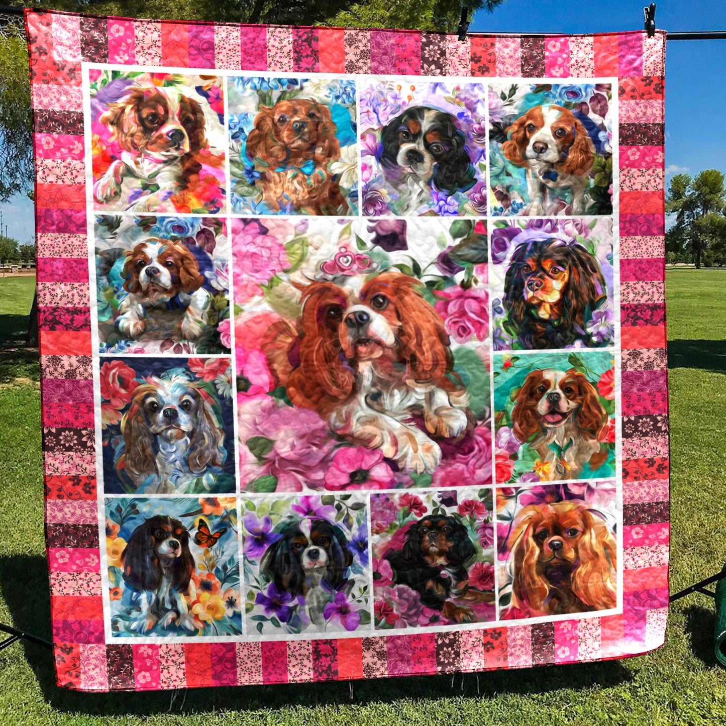 Cavalier King Charles Spaniel HM110607 Quilt Blanket