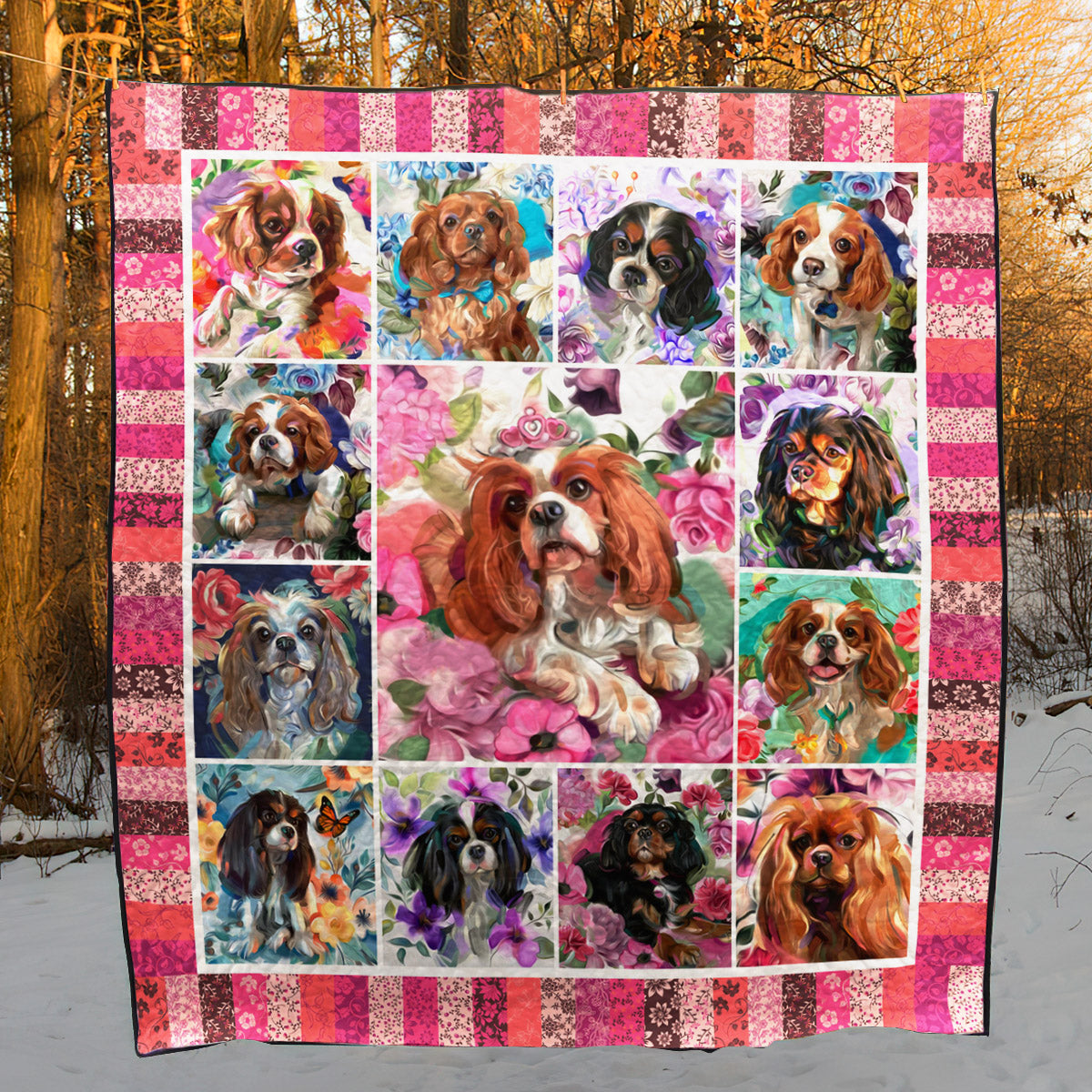 Cavalier King Charles Spaniel HM110607 Quilt Blanket