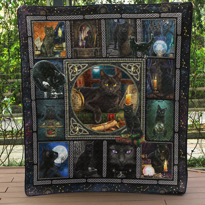 Witch Black Cat Quilt Blanket TL10032302BL