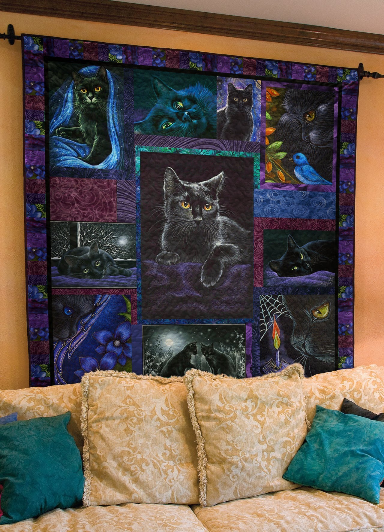 Black Cat Quilt Blanket TL13032302BL