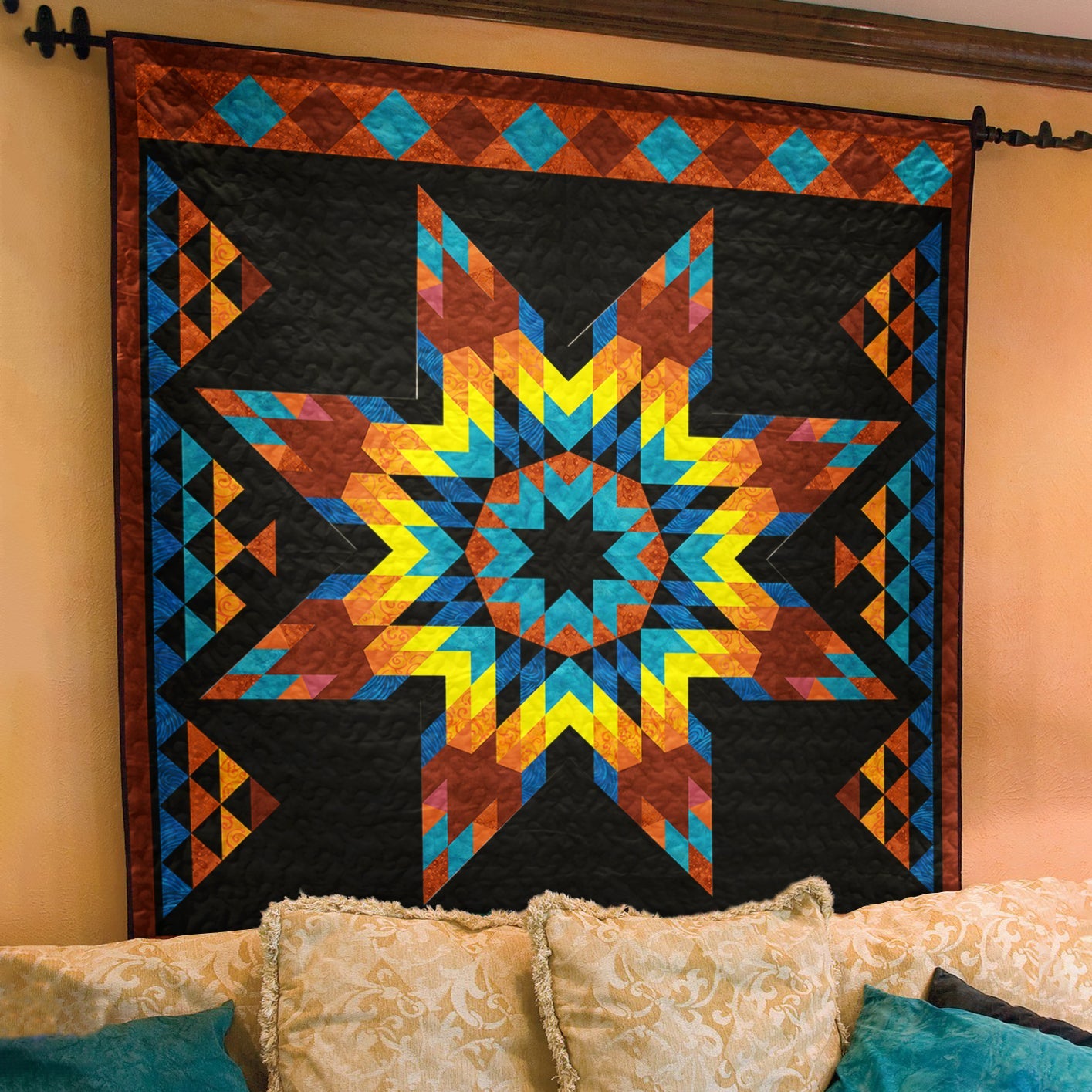 Native American Star Quilt Blanket TL09032302BL