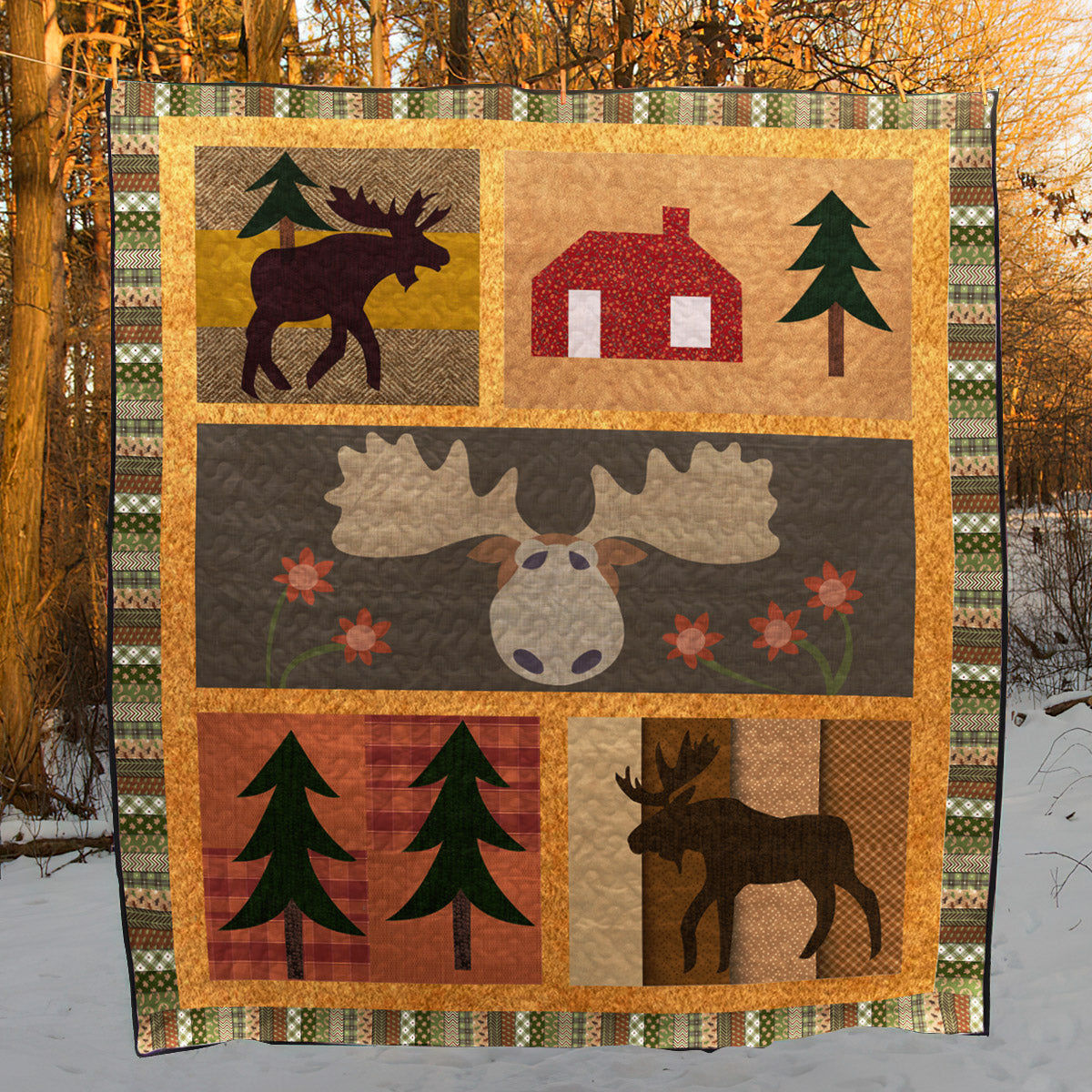 Moose NX170511 Quilt Blanket