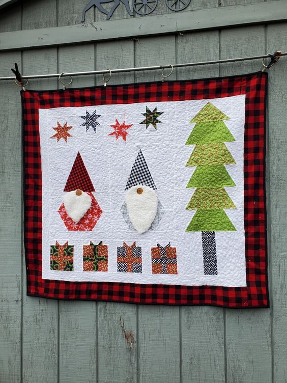 Christmas Gnome CLA120324183 Quilted Placemats