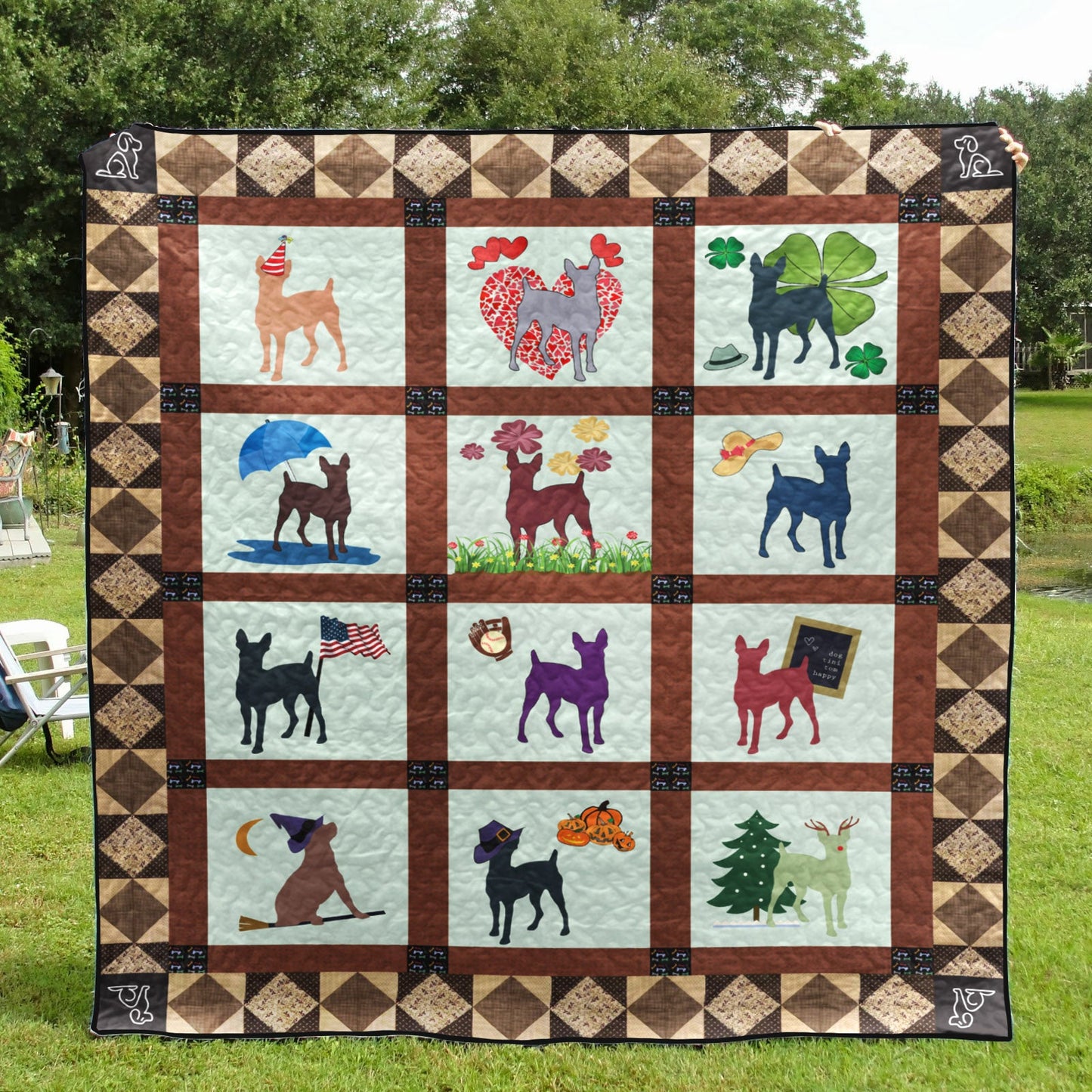 Rat Terier HT290534 Quilt Blanket