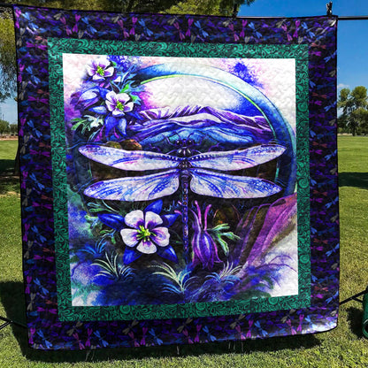 Night Glowing Dragonfly PK270544 Quilt Blanket