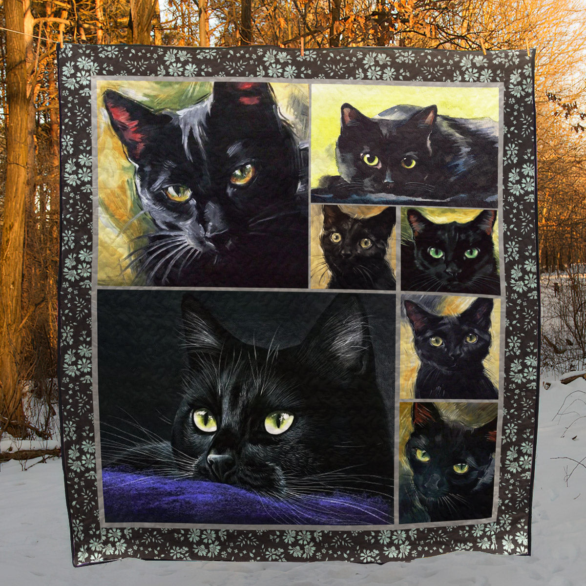 Black Cat QV070501 Quilt Blanket