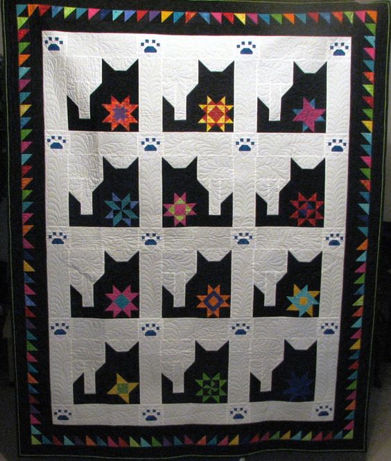 Black Cat CLA040124069 Quilt Blanket