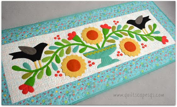 Bird Garden CLA060123021 Quilted Table Runner