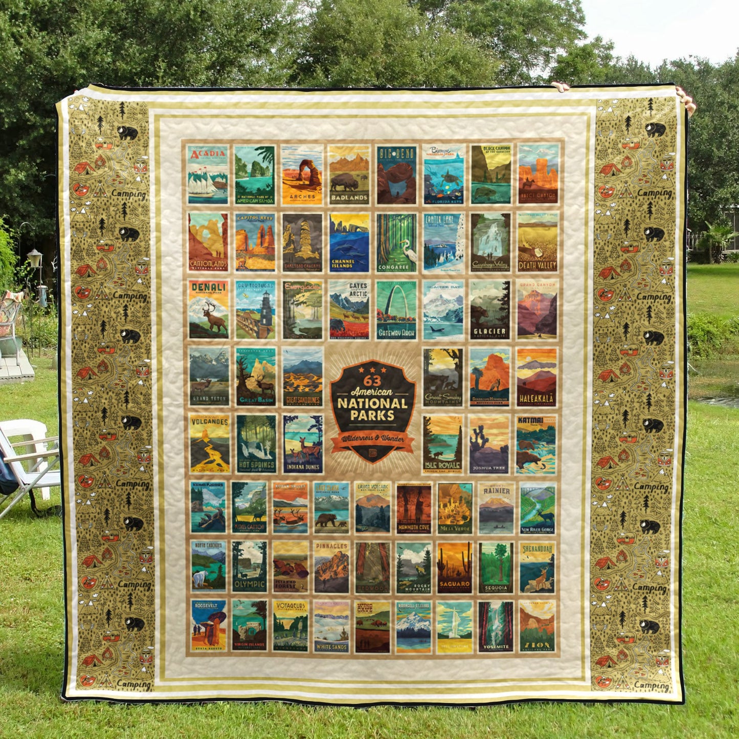 63 American National Park Quilt Blanket MN281008