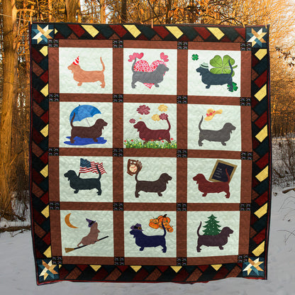 Basset Hound TL290504 Quilt Blanket