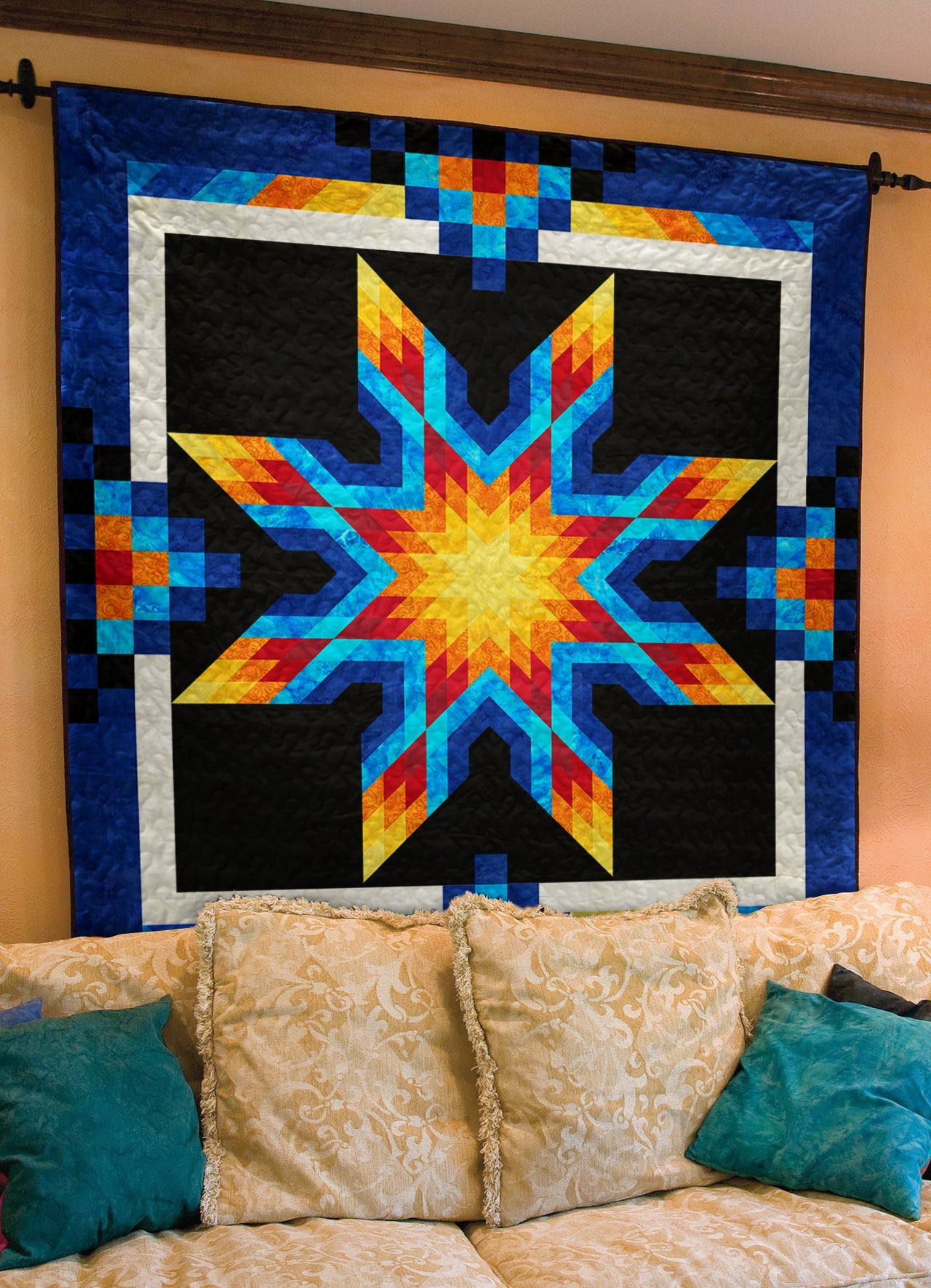 Native American Star Quilt Blanket TL08032304BL