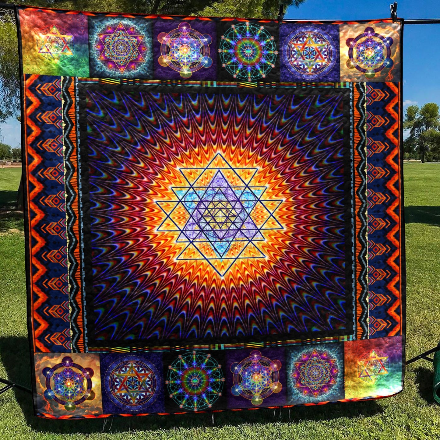 The Flower Of Life BS1704 5 Quilt Blanket