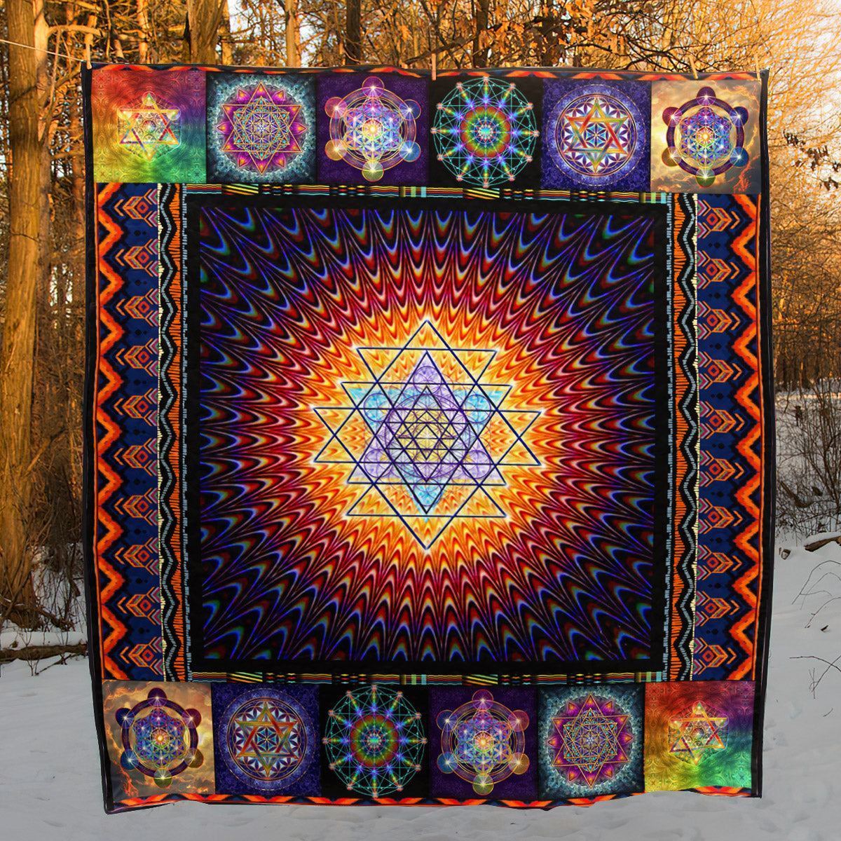 The Flower Of Life BS1704 5 Quilt Blanket