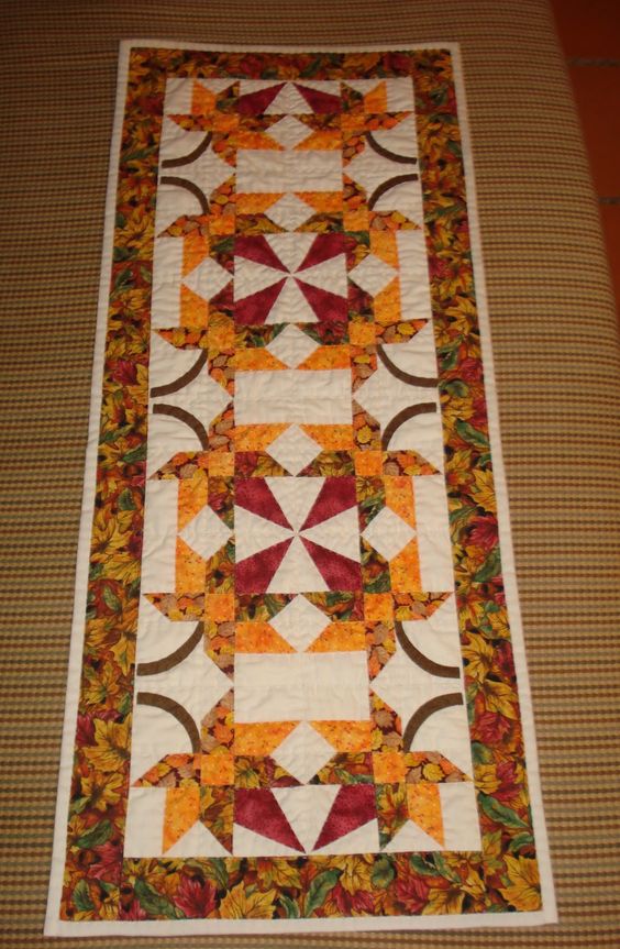 Maple Leaves CLA04122321 Quilted Table Runner