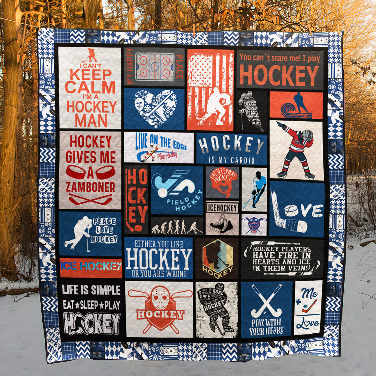 Hockey VM060615 Quilt Blanket