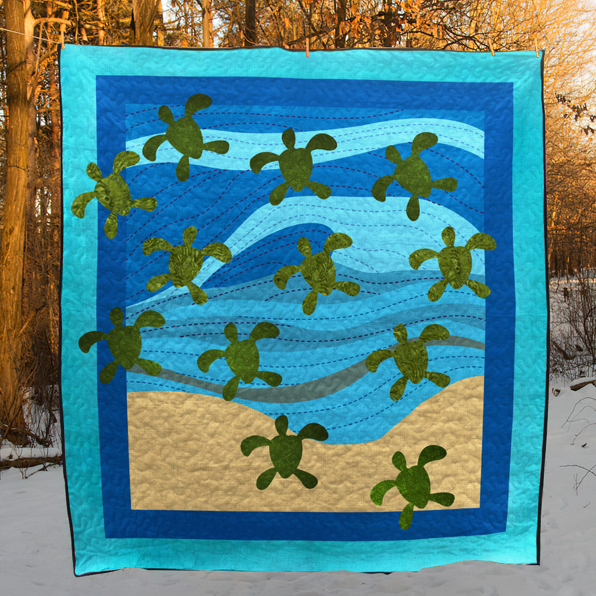 Turtle CLM180640 Quilt Blanket