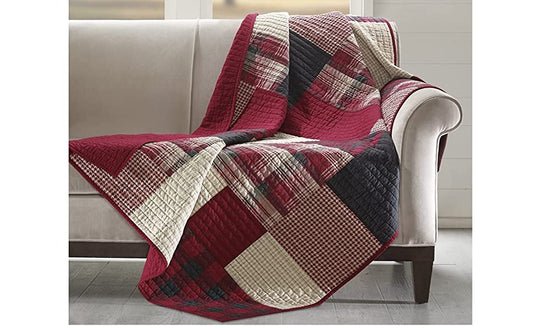 Red Pattern Quilt Blanket JP220101