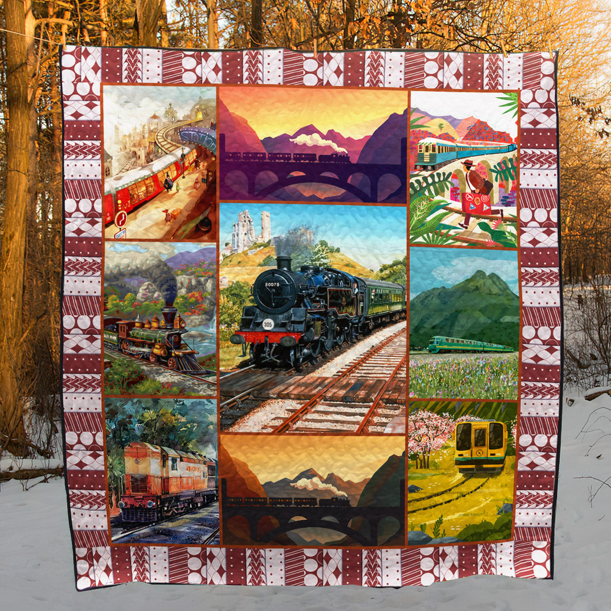 Train NX050635 Quilt Blanket