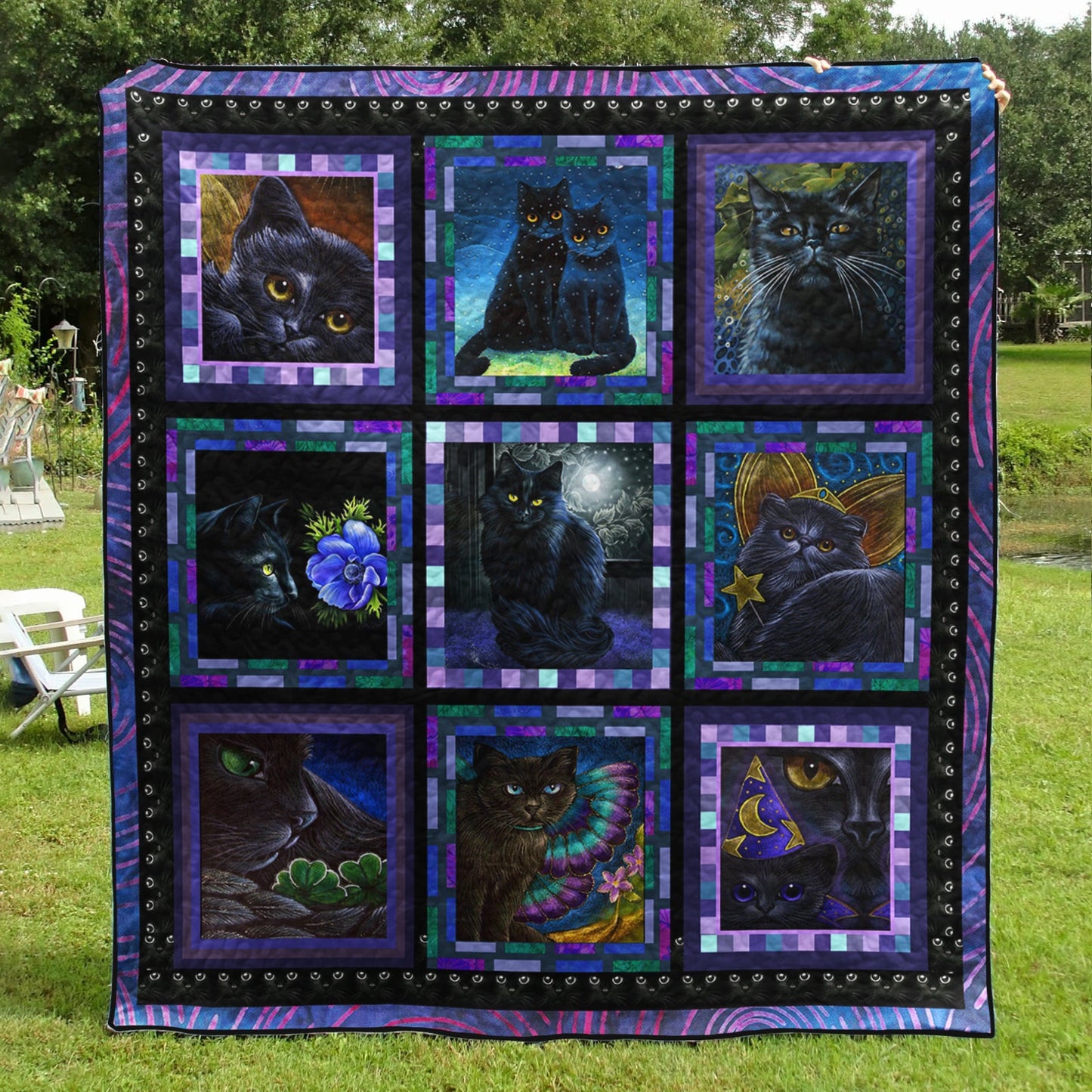 Black Cat Quilt Blanket TL15032303BL