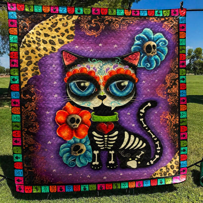 Cat Day Of The Death BT030602 Quilt Blanket