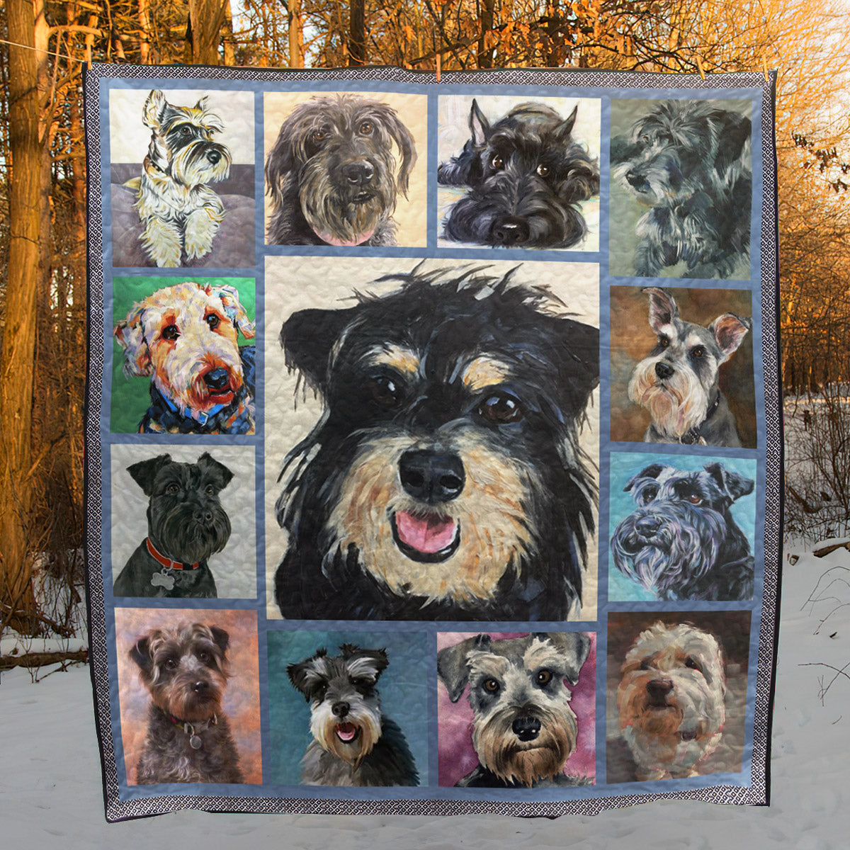 Miniature Schnauzer LA130528 Quilt Blanket