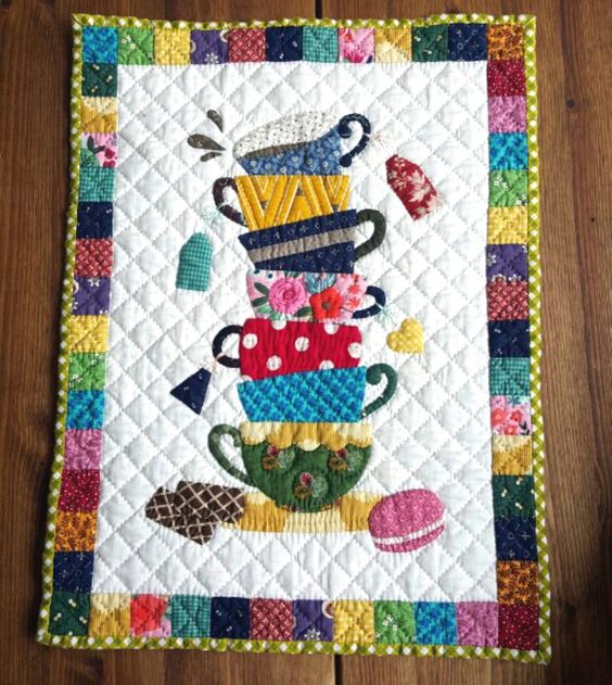 Tea Cup CLA130324034 Quilted Placemats