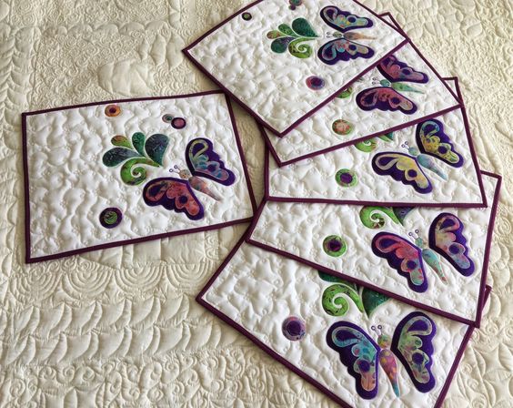 Butterfly CLA04122347 Quilted Placemats