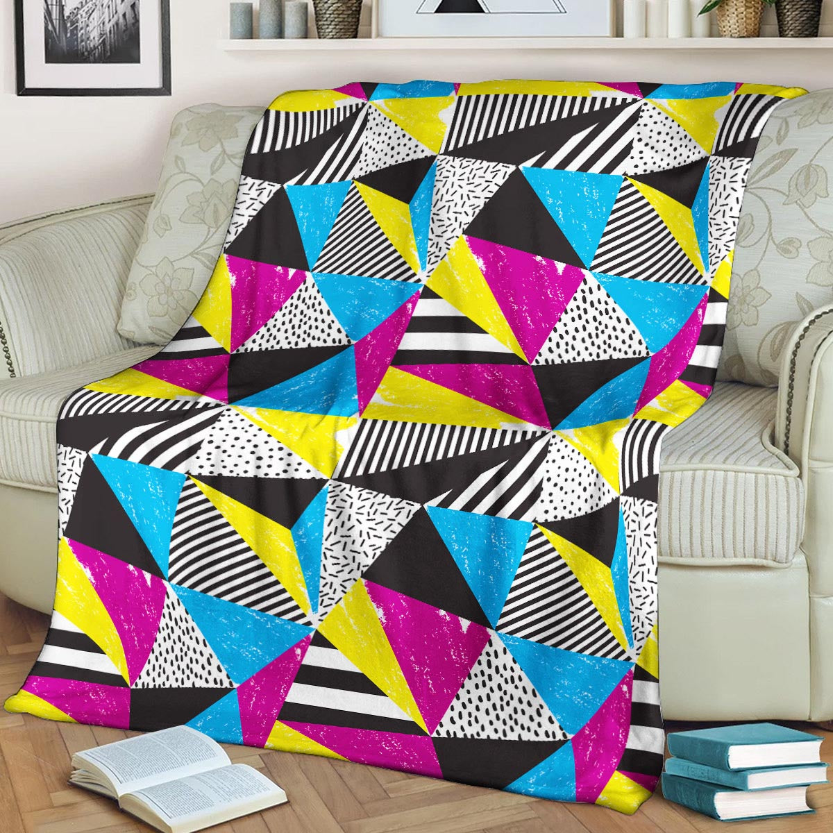 80s Pattern CLA15100052F Sherpa Fleece Blanket