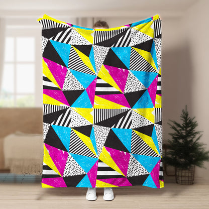 80s Pattern CLA15100052F Sherpa Fleece Blanket