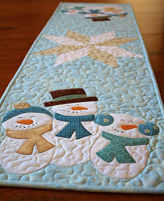 Snowman CLA21112339 Quilted Table Runner