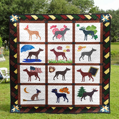 Miniature Pinscher TL310535 Quilt Blanket