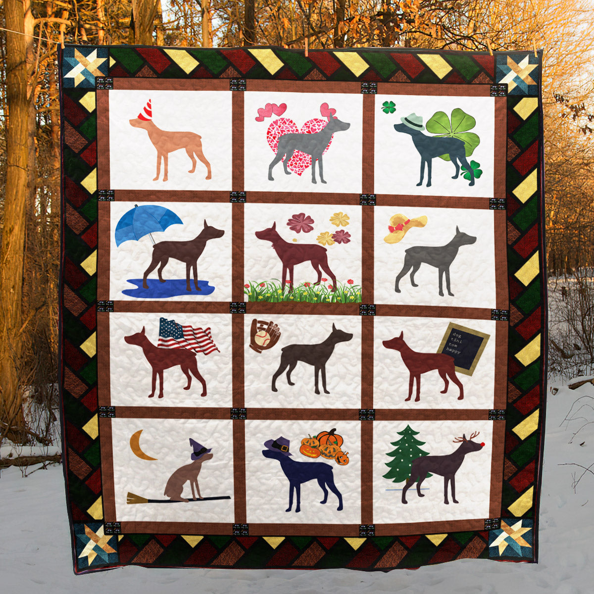 Miniature Pinscher TL310535 Quilt Blanket