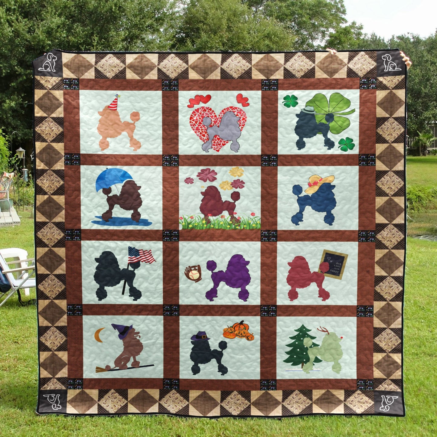 Poodle HT290533 Quilt Blanket