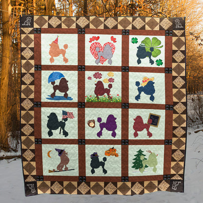 Poodle HT290533 Quilt Blanket