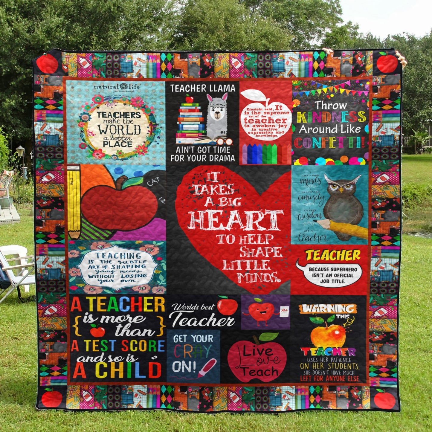 Live Love Teach PKTA240524 Quilt Blanket