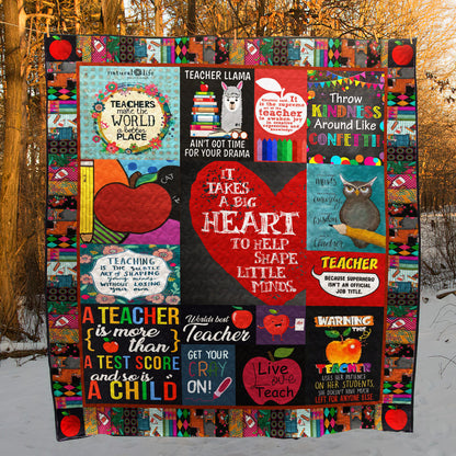 Live Love Teach PKTA240524 Quilt Blanket