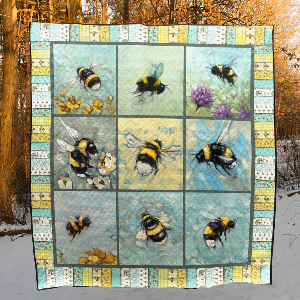 Bees PD130601 Quilt Blanket