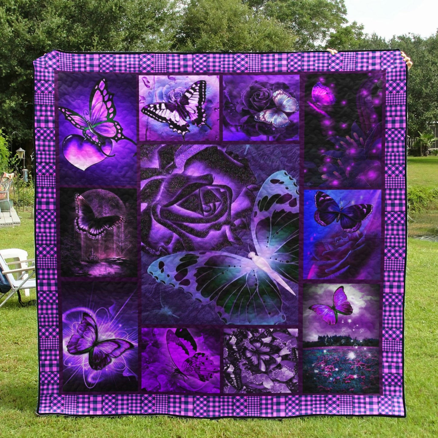 Butterfly Flower H104005 Quilt Blanket
