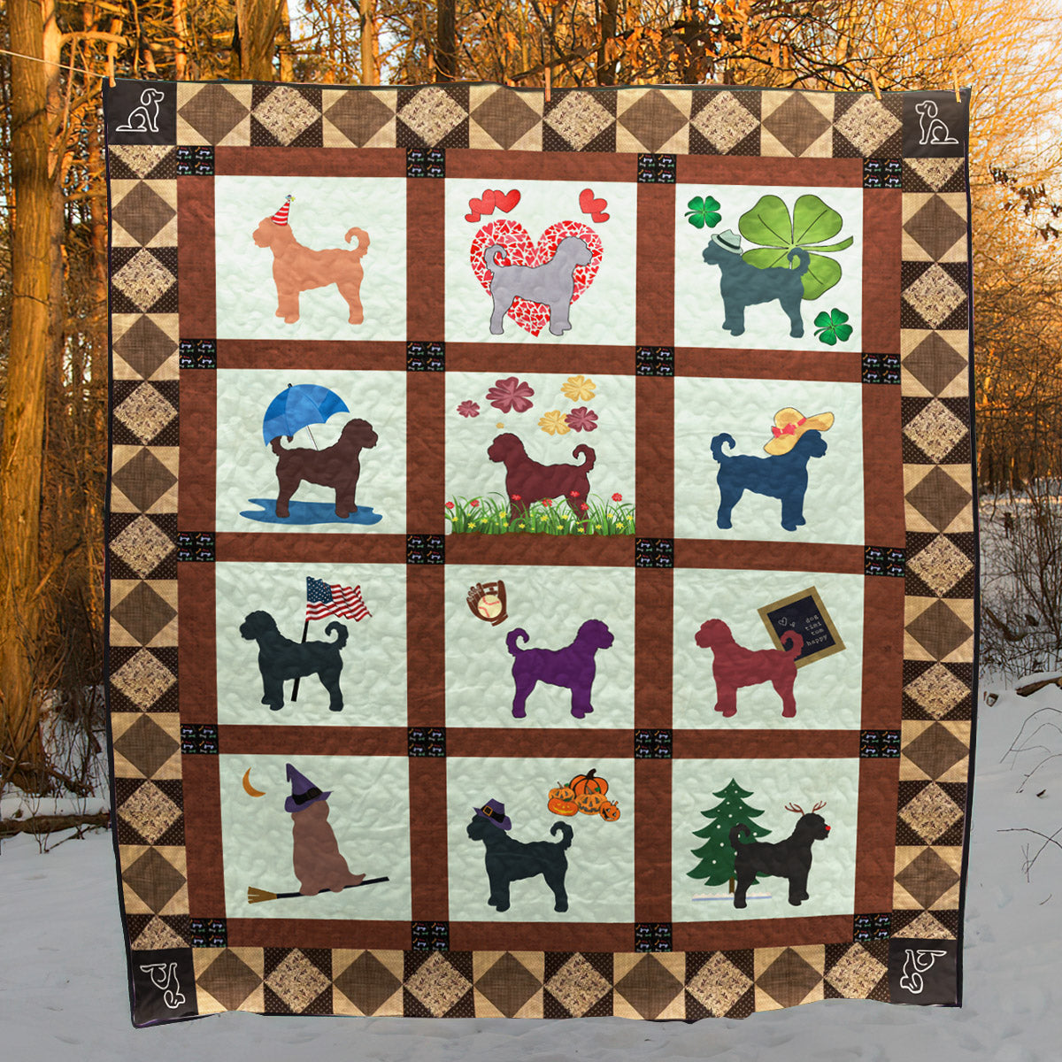 Goldendoodle HT300516 Quilt Blanket