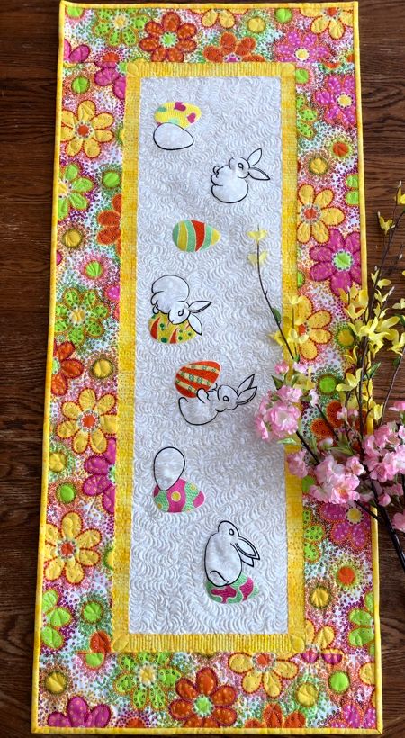 Easter Bunny CLA29122304 Quilted Table Runner