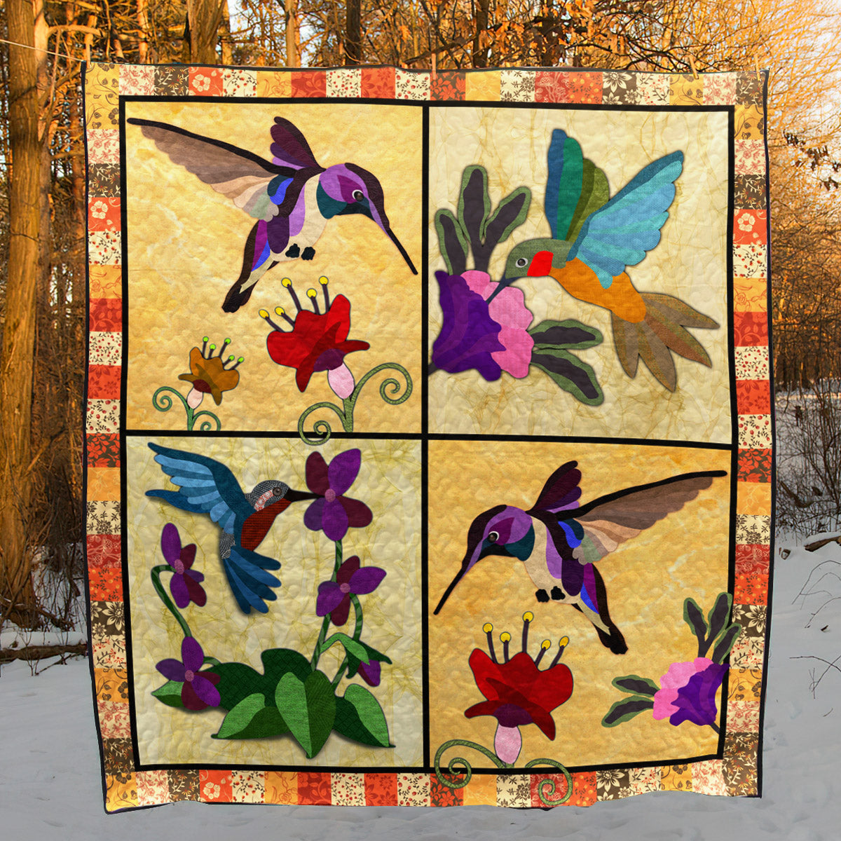 Hummingbird ML280514 Quilt Blanket