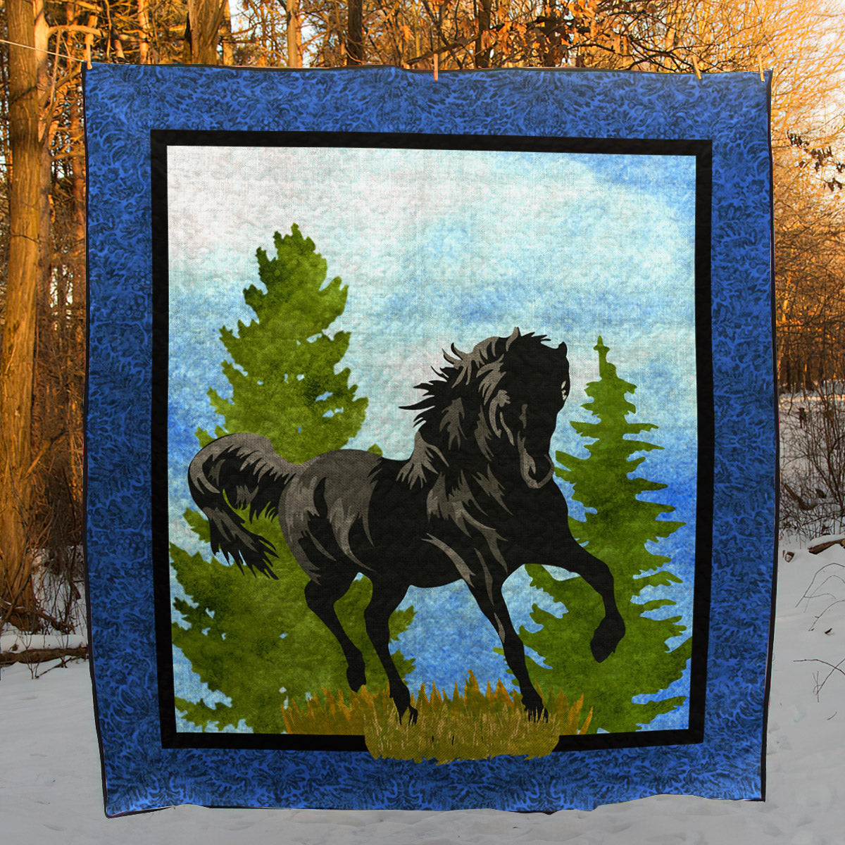 Horse ML030610 Quilt Blanket