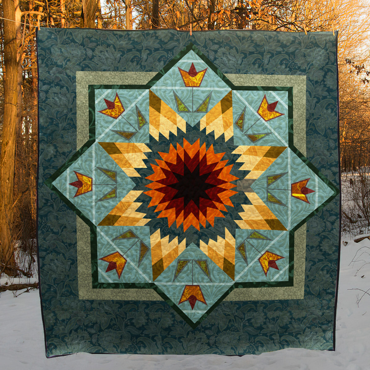 Compass Rose TD090514 Quilt Blanket