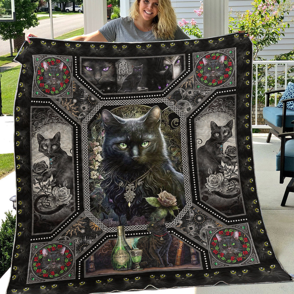 Black Cat Quilt Blanket TL13032303BL