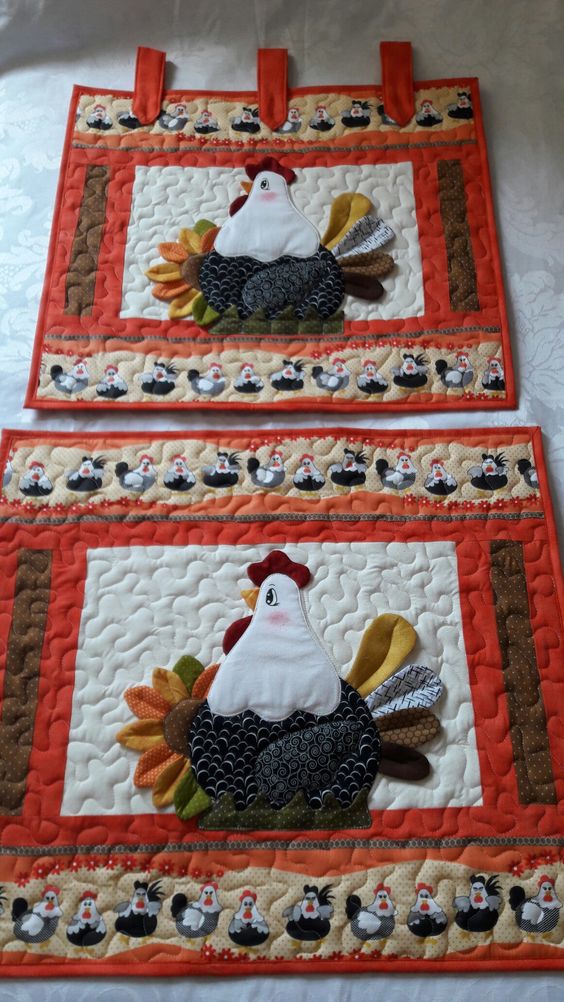 Chicken CLA060123083 Quilted Placemats