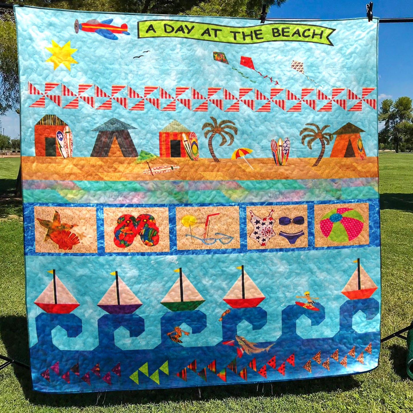 A Day At The Beach CLM240601 Quilt Blanket