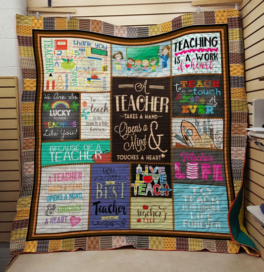 A Teacher Takes A Hand CLH1611014Q Quilt Blanket