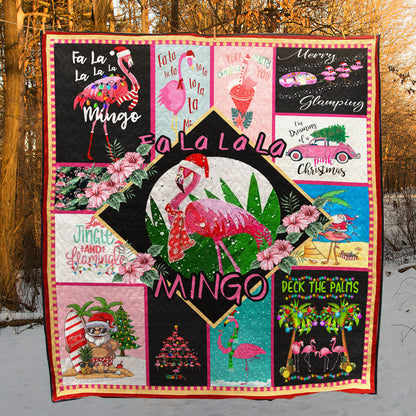 A Very Pink Christmas CLA0412817Q Quilt Blanket